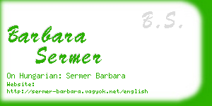 barbara sermer business card